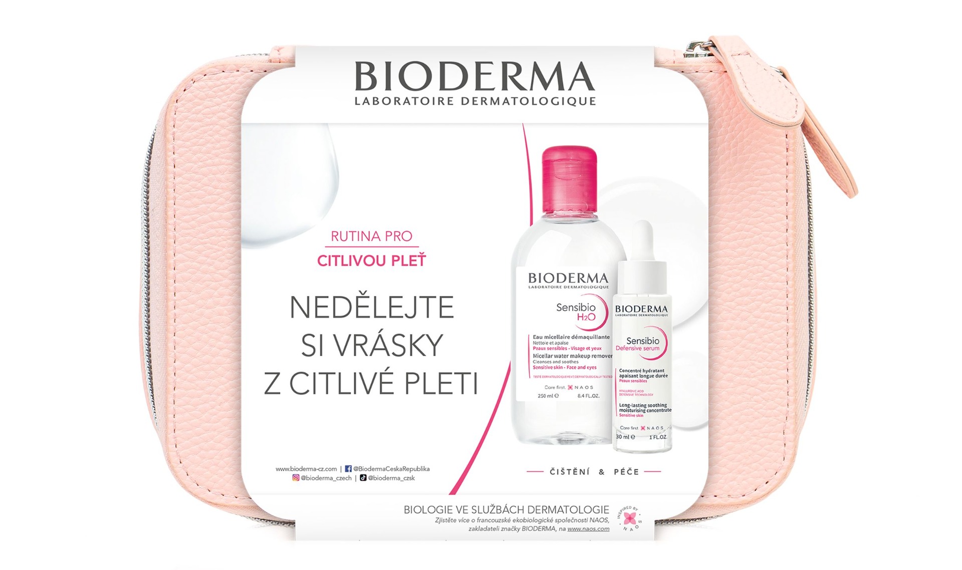 BIODERMA Sensibio Sada na citlivou pleť a vrásky dárkový balíček 2 ks