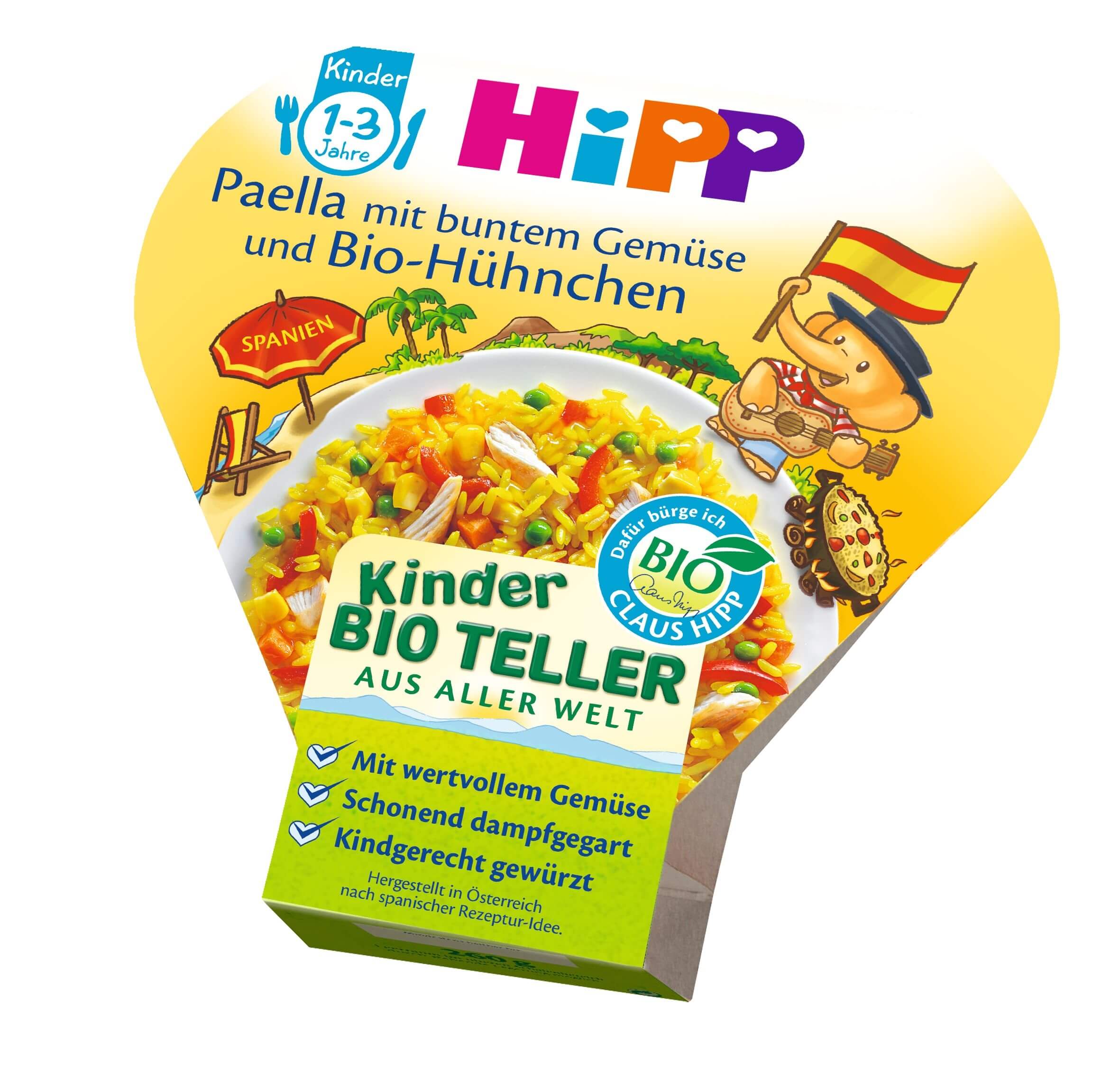 HiPP BIO Paella se zeleninou a kuřecím masem 250g