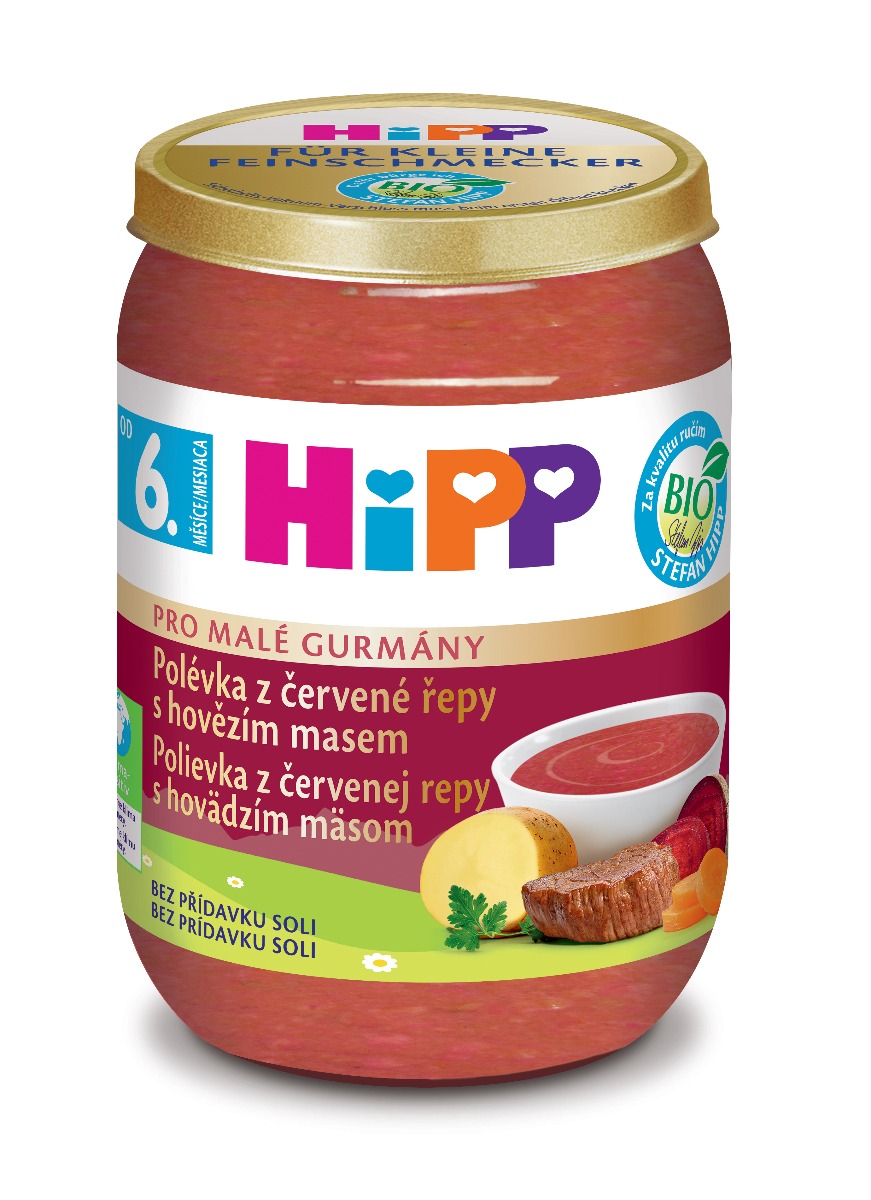 Hipp BIO Polévka z červené řepy s hovězím masem 190 g