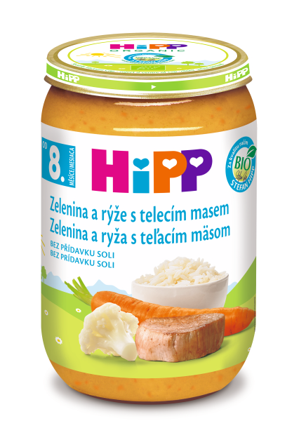 Hipp JUNIOR MENU BIO Zelenina s rýží a telecím masem 220 g