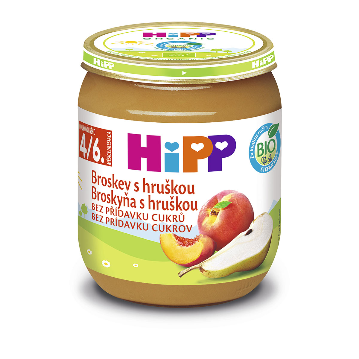 Hipp OVOCE BIO Broskev s hruškou 125 ml