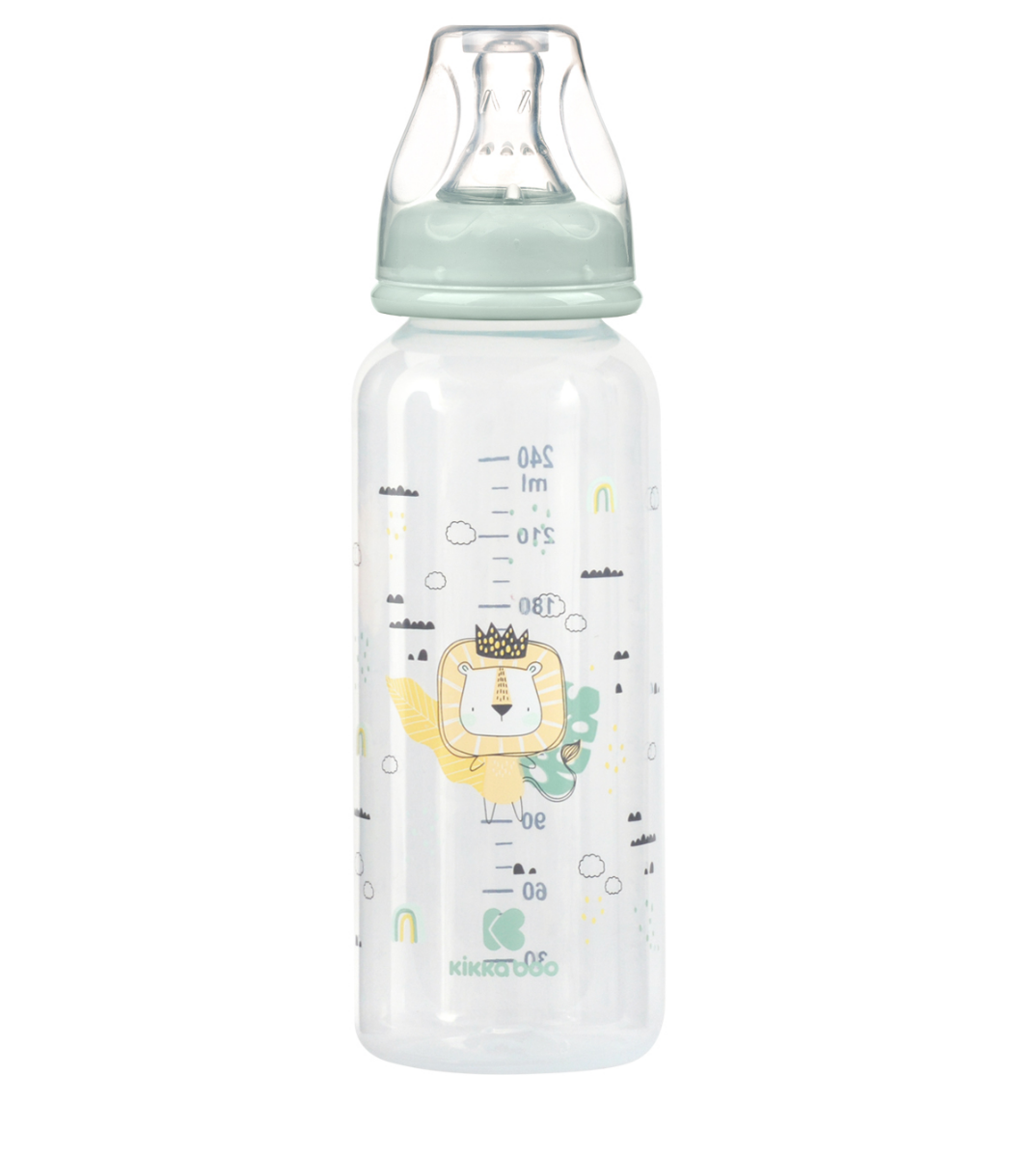 KikkaBoo Kojenecká láhev 3m+ Savanna Mint 240 ml