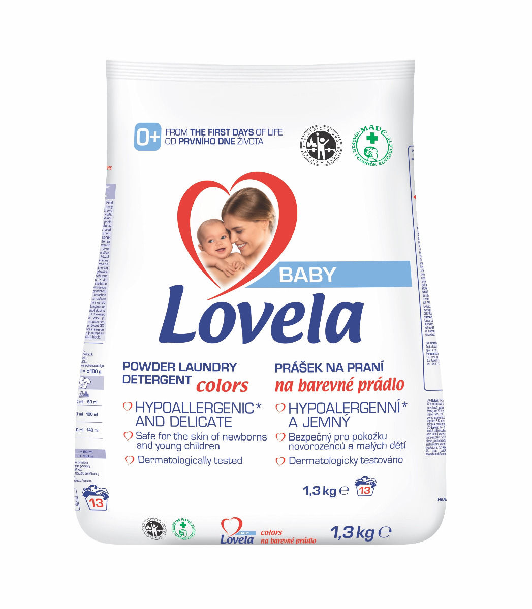 Lovela Baby Prášek na barevné prádlo 1,3 kg