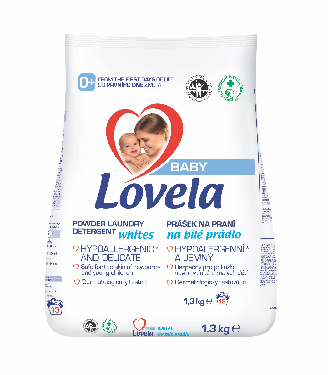 Lovela Baby Prášek na bílé prádlo 1,3 kg