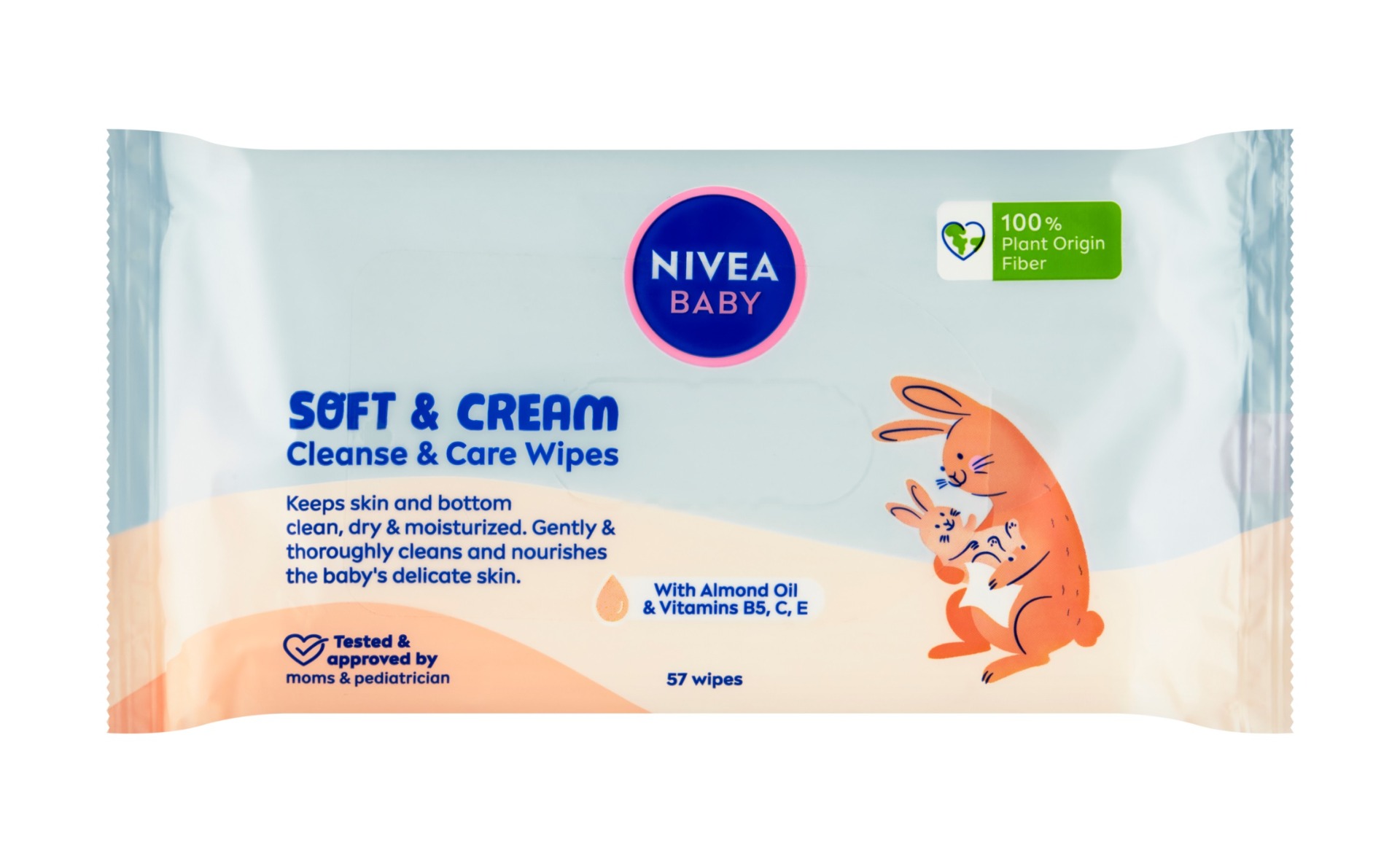 Nivea baby Soft & Cream čisticí ubrousky 57 ks