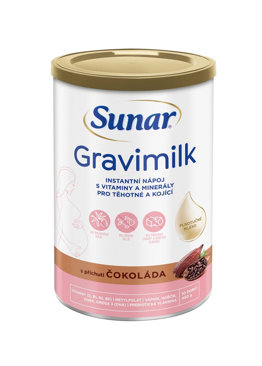 Sunar Gravimilk s příchutí čokoláda 450 g