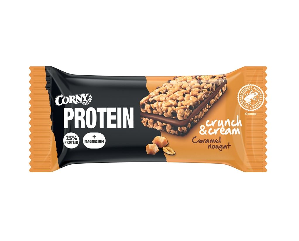 Corny Protein Crunch & Cream karamel-nugát 35 g