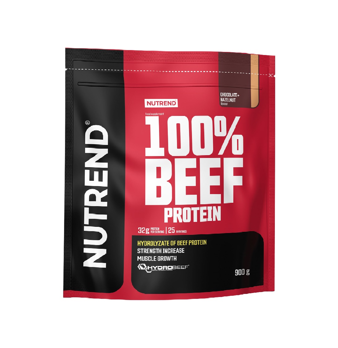 Nutrend 100% Beef Protein čokoláda + lískový ořech 900 g