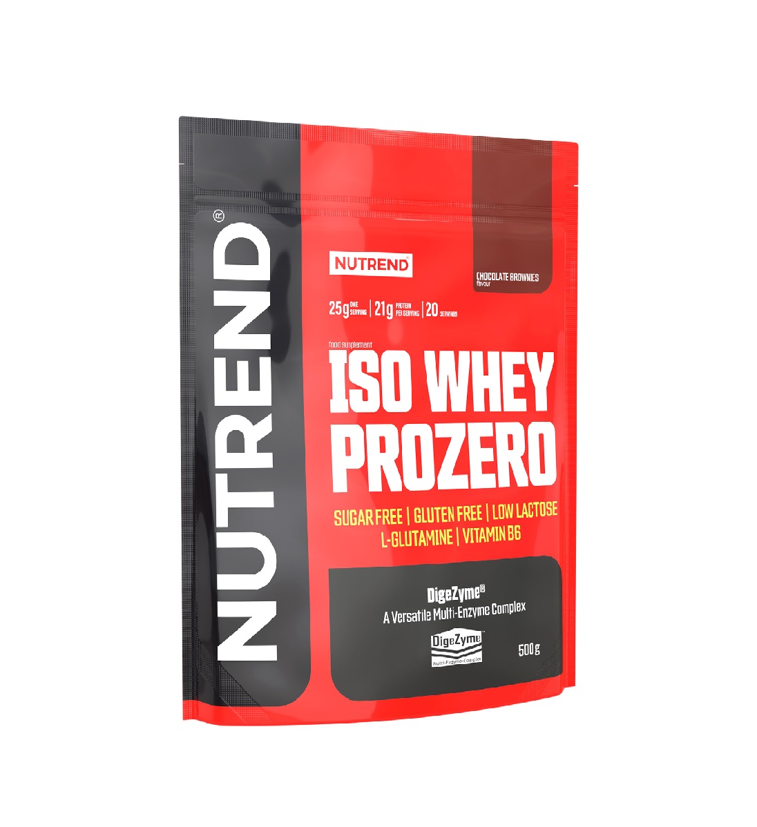 Nutrend Iso Whey Prozero čokoládové brownies 500 g