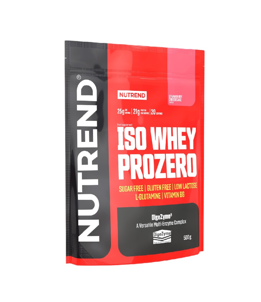 Nutrend Iso Whey Prozero jahodový cheesecake 500 g